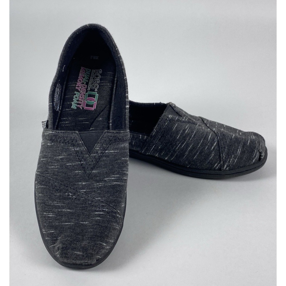 Black And Gray Bobs Skechers Peace And Love Flat Shoes Women's Size 6.5 - Picture 6 of 12